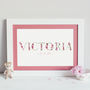 Personalised Floral Name Photographic Flower Print, thumbnail 3 of 5