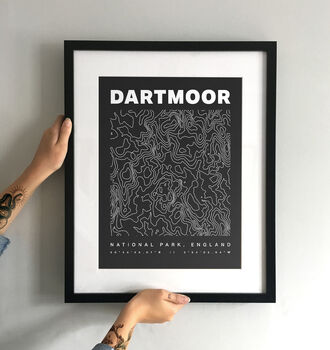 Dartmoor National Park Contours Art Print, 3 of 5