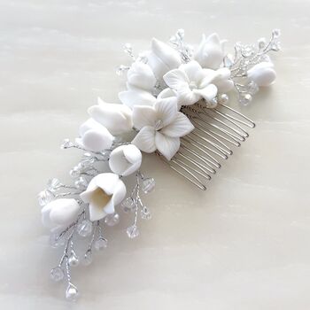 Floral Wedding Hair Comb, 6 of 6