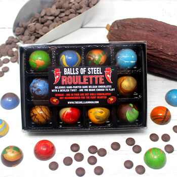 'Balls Of Steel' Chilli Chocolate Roulette Set, 2 of 5