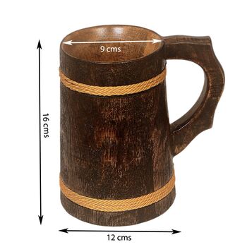 Wooden Beer Mug With Handle, 4 of 4