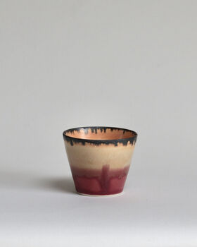 Handmade Japanese Beaker Mug Orange X Cherry, 6 of 10