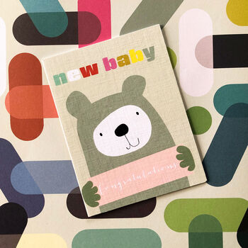 Mini New Baby Bear Card, 3 of 5