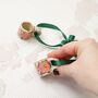 Hand Painted Mini Ceramic Mug Christmas Ornament With Flower, thumbnail 2 of 5
