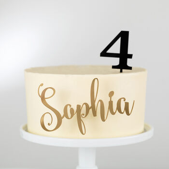Personalised Acrylic Birthday Cake Charm And Age Topper, 2 of 6