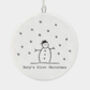 Ceramic Bauble With The Words 'Baby's First Christmas', thumbnail 2 of 2
