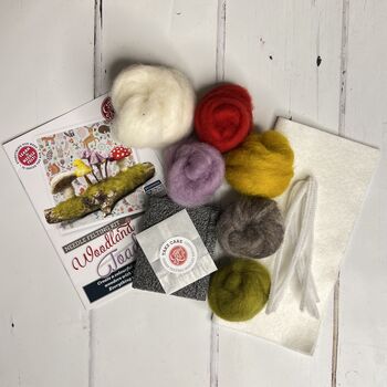 Woodland Toadstools Needle Felting Craft Kit, 5 of 6