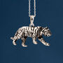 Sterling Silver Tiger Necklace, thumbnail 1 of 11