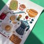 Illustrated Breakfast Items Print, Art For Kitchens, thumbnail 2 of 2