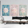 Birds Flying Sun Rays Boho Wall Art Pink Print, thumbnail 3 of 4