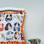 Guinea Pig Pom Pom Cushion Orange, thumbnail 2 of 5