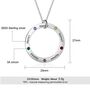 Circle Birthstone Pendant Necklace, thumbnail 5 of 5