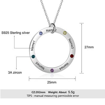 Circle Birthstone Pendant Necklace, 5 of 5