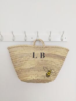 Personalised Bee Straw Basket, 2 of 2