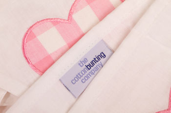 Pink Heart Cotton Bunting, 2 of 3