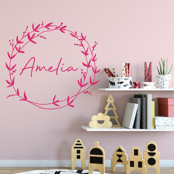 Personalised Floral Wall Sticker For Kids Room, 2 of 2