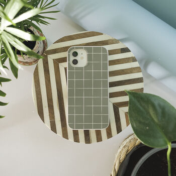 Chalk Grid Biodegradable Phone Case, 6 of 8