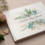 Personalised Book Of Condolence Green Bouquet Design, thumbnail 3 of 9