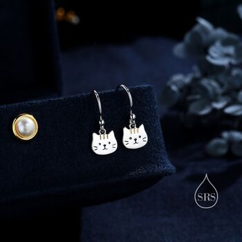 Super Cute Cat Drop Hook Earrings, 4 of 11