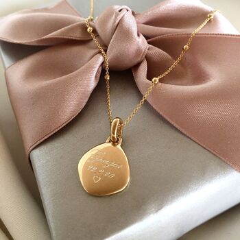 Personalised Pebble Necklace With Adjustable Chain, 3 of 12