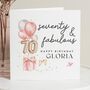 Personalised 70th Birthday Card For Mum Or Nanny, thumbnail 1 of 7