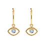 Eye Of Intuition Topaz Hoops In Silver/Gold Plated, thumbnail 5 of 8
