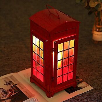 Red Telephone Booth Candle Lantern, 4 of 5