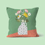 Personalised Family Birth Flowers Cushion, thumbnail 1 of 7