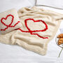 Valentines Blanket And Cushion Cover Easy Knitting Kit, thumbnail 1 of 10