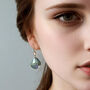 Labradorite Blue Drop Art Deco Earrings, thumbnail 3 of 9
