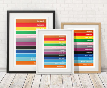 Personalised 'Your Favourite Places' Print, 4 of 4