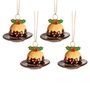 Christmas Pudding Baubles Set Of Four, thumbnail 1 of 2