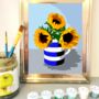 Sunflower Painting By Numbers Kit, thumbnail 3 of 4