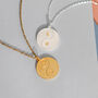 Sun And Moon Celestial Coin Necklace, thumbnail 1 of 8