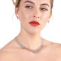 925 Sterling Silver Designer Large Petal Necklace, thumbnail 3 of 6