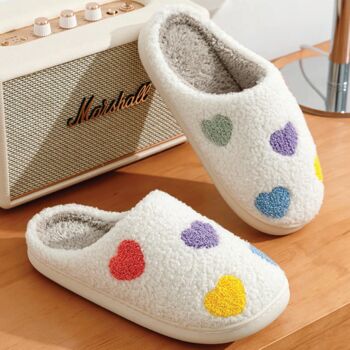 Multi Coloured Heart Slippers, 2 of 3