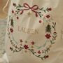 Personalised Folklore Christmas Natural Canvas Gift Sack, thumbnail 2 of 3