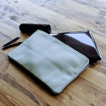 Personalised Leather Laptop Sleeve / Document Portfolio, 5 of 12