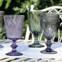 Luxury Embossed Coloured Wine Goblet Collection, thumbnail 3 of 6
