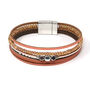 Summer Faux Leather Bead Bracelet With Magnetic Clasp, thumbnail 9 of 12