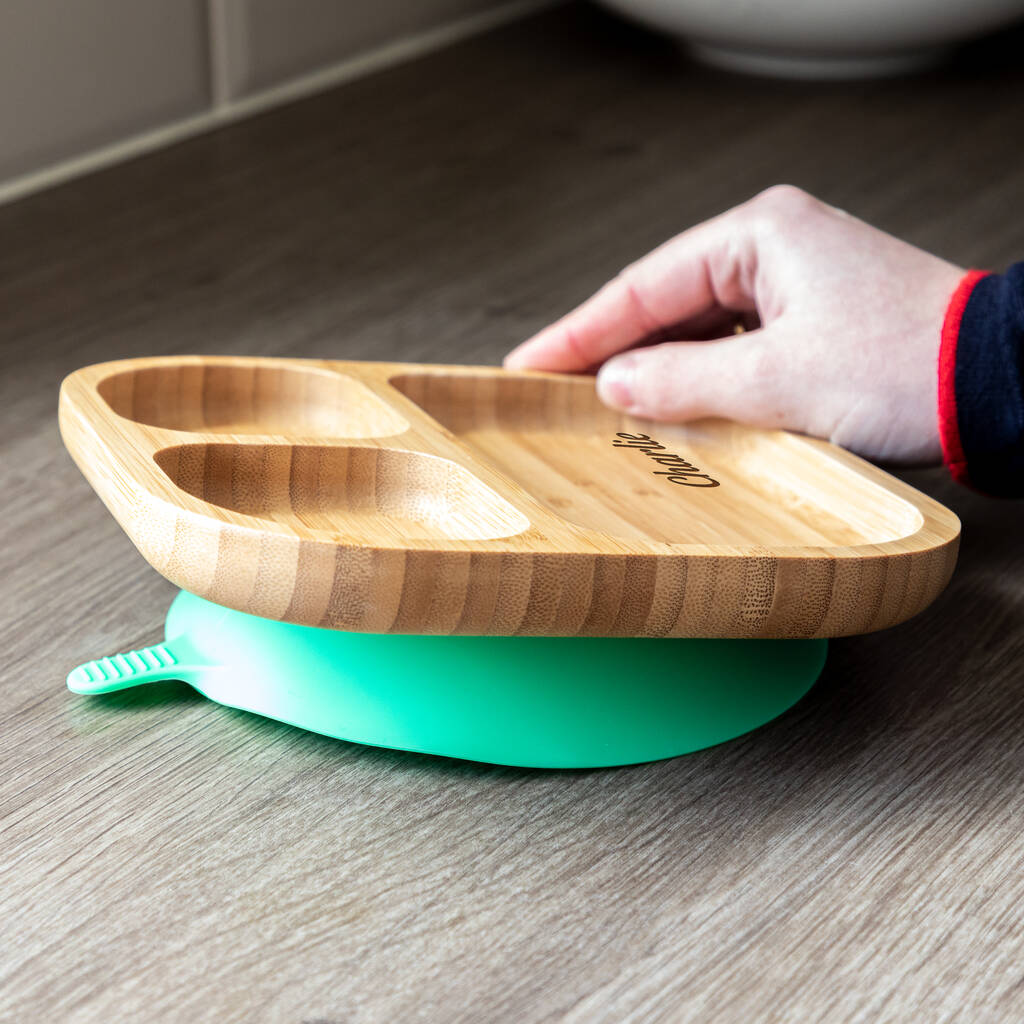 Personalised Bamboo Suction Plate For Kids By Mirrorin