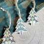 Handcrafted Colourful Wooden Christmas Ornaments Set, thumbnail 1 of 5