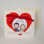 Personalised Valentine’s Day Card With Ceramic Portrait Keepsake, thumbnail 1 of 4