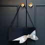 Navy And Ivory Satin Olive Clutch, thumbnail 5 of 7