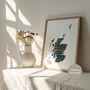 Colourful Tartan Map Of Scotland Print, thumbnail 3 of 3