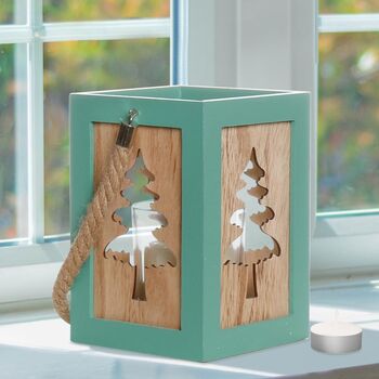 Peppermint Wooden Candle Lantern, 4 of 8