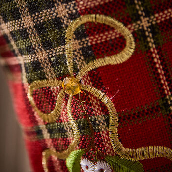Personalised Tartan Mistletoe Christmas Stocking, 5 of 8