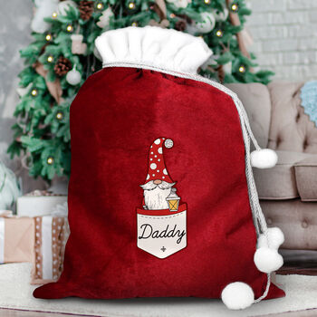 Personalised Gonk Family Red Christmas Sack, 2 of 4