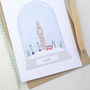 Pack Of Six City Snow Globe Christmas Cards, thumbnail 5 of 8