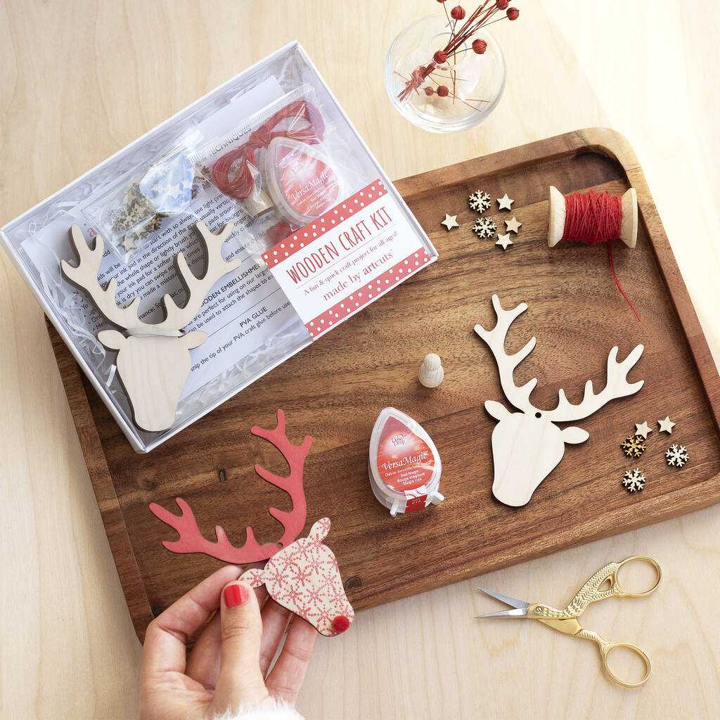 Stag Head Wooden Craft Kit By Artcuts